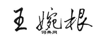 駱恆光王婉根行書個性簽名怎么寫