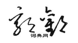 駱恆光郭歡草書個性簽名怎么寫