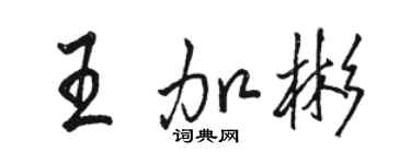 駱恆光王加彬行書個性簽名怎么寫