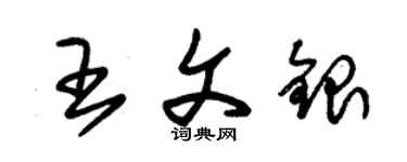 朱錫榮王文銀草書個性簽名怎么寫