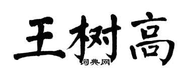 翁闓運王樹高楷書個性簽名怎么寫