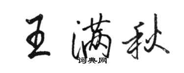 駱恆光王滿秋行書個性簽名怎么寫