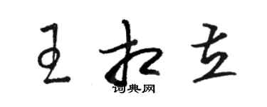 駱恆光王相立草書個性簽名怎么寫