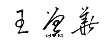 駱恆光王曾華草書個性簽名怎么寫