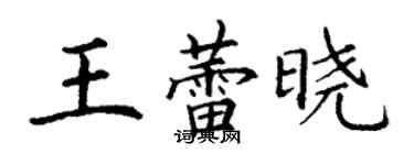 丁謙王蕾曉楷書個性簽名怎么寫