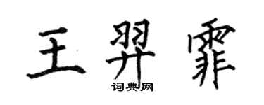 何伯昌王羿霏楷書個性簽名怎么寫
