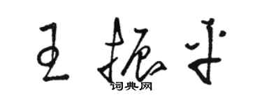 駱恆光王振平草書個性簽名怎么寫