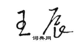 駱恆光王辰草書個性簽名怎么寫