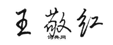 駱恆光王敬紅行書個性簽名怎么寫