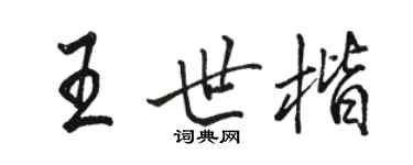 駱恆光王世楷行書個性簽名怎么寫
