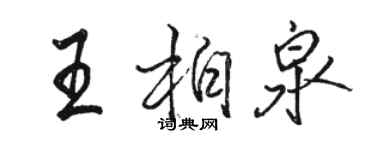 駱恆光王柏泉行書個性簽名怎么寫