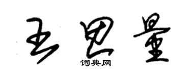 朱錫榮王思量草書個性簽名怎么寫