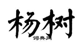 翁闓運楊樹楷書個性簽名怎么寫