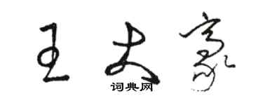 駱恆光王大豪草書個性簽名怎么寫