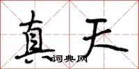 段相林真天行書怎么寫