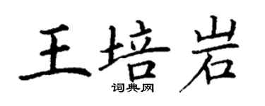 丁謙王培岩楷書個性簽名怎么寫