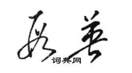 駱恆光段英草書個性簽名怎么寫