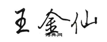 駱恆光王金仙行書個性簽名怎么寫