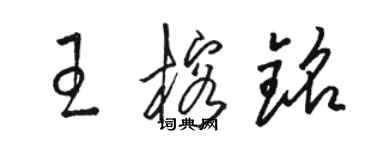 駱恆光王榕銘草書個性簽名怎么寫