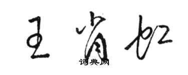 駱恆光王肖虹草書個性簽名怎么寫