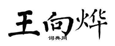 翁闓運王向燁楷書個性簽名怎么寫