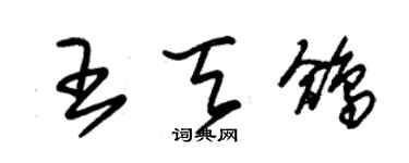 朱錫榮王天鴿草書個性簽名怎么寫