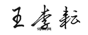 駱恆光王李耘行書個性簽名怎么寫