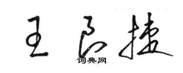 駱恆光王良捷草書個性簽名怎么寫