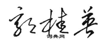 駱恆光郭桂英草書個性簽名怎么寫