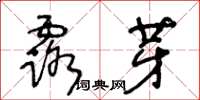 王冬齡露芽草書怎么寫