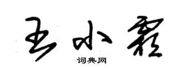 朱錫榮王小霜草書個性簽名怎么寫
