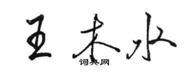 駱恆光王木水行書個性簽名怎么寫