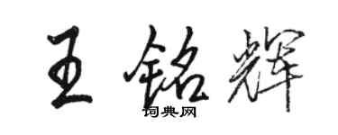 駱恆光王銘輝行書個性簽名怎么寫