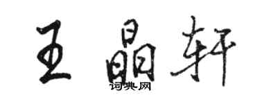 駱恆光王晶軒行書個性簽名怎么寫