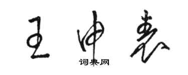 駱恆光王申表草書個性簽名怎么寫