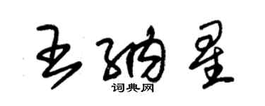 朱錫榮王納星草書個性簽名怎么寫