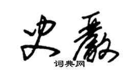 朱錫榮史嚴草書個性簽名怎么寫