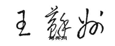 駱恆光王蘇州草書個性簽名怎么寫