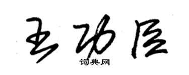 朱錫榮王功臣草書個性簽名怎么寫