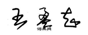 朱錫榮王盈知草書個性簽名怎么寫