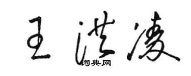駱恆光王洪凌草書個性簽名怎么寫