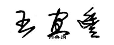 朱錫榮王宜豐草書個性簽名怎么寫