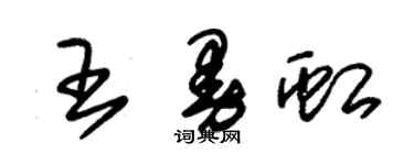 朱錫榮王曼虹草書個性簽名怎么寫