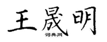 丁謙王晟明楷書個性簽名怎么寫