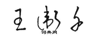 駱恆光王衛千草書個性簽名怎么寫