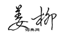 駱恆光姜柳行書個性簽名怎么寫