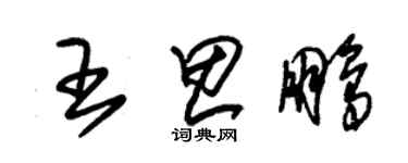 朱錫榮王思鵬草書個性簽名怎么寫