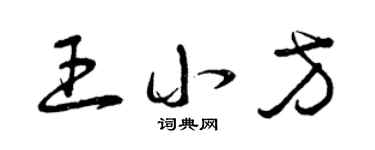 曾慶福王小方草書個性簽名怎么寫