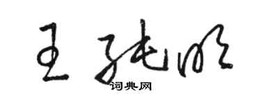 駱恆光王純明草書個性簽名怎么寫