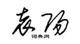 朱錫榮袁陽草書個性簽名怎么寫